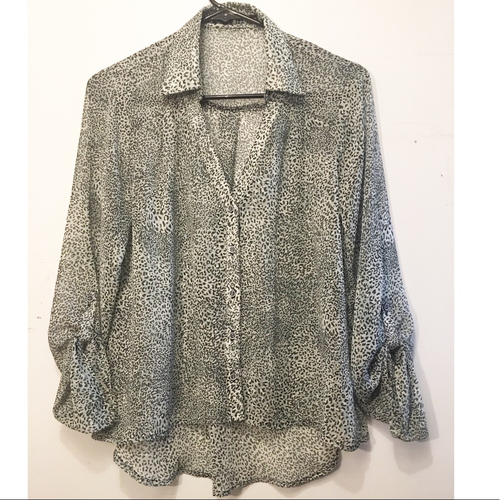 Have Button Down Animal Print